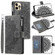 Multi-Card Totem Zipper Leather Phone Case for iPhone 12 Pro - Grey