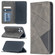 Rhombus Texture Horizontal Flip Magnetic Leather Case with Holder & Card Slots for iPhone 12 Pro - Grey