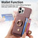 Litchi Leather Oil Edge Ring Card Back Phone Case for iPhone 12 Pro - Jujube Apricot