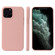 Solid Color Liquid Silicone Shockproof Protective Case for iPhone 12 Pro - Sakura Pink