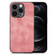 Vintage Leather PC Back Cover Phone Case for iPhone 12 Pro - Pink