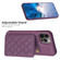 BF25 Square Plaid Card Bag Holder Phone Case for iPhone 12 Pro - Dark Purple