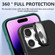 Skin Feel Lens Holder PC + TPU Phone Case for iPhone 12 Pro - Dark Purple