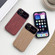 Wood Grain TPU Phone Case with Lens Film for iPhone 12 Pro - Red