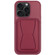 Leather Card Holder TPU Phone Case for iPhone 12 Pro - Wine Red