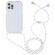 Transparent Acrylic Airbag Shockproof Phone Protective Case with Lanyard for iPhone 12 Pro - White Grey Fine Lines