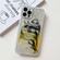 Oil Painting Electroplating TPU Phone Case for iPhone 12 Pro - White