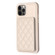 BF25 Square Plaid Card Bag Holder Phone Case for iPhone 12 Pro - Beige