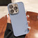 Electroplated Lens Frame Phone Case with Lens Film for iPhone 12 Pro - Lavender Grey