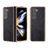 Nano Electroplating Dual Color Lichi Texture PU Phone Case for Samsung Galaxy Z Fold5 5G - Black