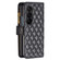 Diamond Lattice Zipper Wallet Leather Flip Phone Case for Samsung Galaxy Z Fold5 5G - Black