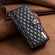 Diamond Lattice Zipper Wallet Leather Flip Phone Case for Samsung Galaxy Z Fold5 5G - Black