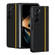 Ultra-thin Carbon Fiber Texture Printing Phone Case for Samsung Galaxy Z Fold5 5G - Black Yellow