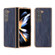 Nano Plating Cowhide Texture PU Phone Case for Samsung Galaxy Z Fold5 5G - Blue