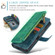 CaseMe C30 Multifunctional Card Slots Zipper Phone Leather Phone Case for Samsung Galaxy Z Fold5 5G - Blue