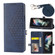 Cubic Grid Calf Texture Magnetic Leather Phone Case for Samsung Galaxy Z Fold5 5G - Blue