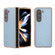 Genuine Leather Mino Series Nano Plating Phone Case for Samsung Galaxy Z Fold5 5G - Blue