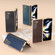 Genuine Leather Xiaoya Series Nano Plating Phone Case for Samsung Galaxy Z Fold5 5G - Blue