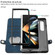 Side Buckle Double Fold Leather Phone Case for Samsung Galaxy Z Fold5 5G - Royal Blue