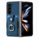 Retro Skin-feel Ring Multi-card Wallet Phone Case for Samsung Galaxy Z Fold5 5G - Blue