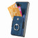 Retro Skin-feel Ring Multi-card Wallet Phone Case for Samsung Galaxy Z Fold5 5G - Blue