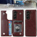 Full Coverage Fold Double Buckle PU Phone Case for Samsung Galaxy Z Fold5 5G - Brown