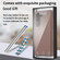 Litchi Integrated Film Electroplated Magnetic Hinge Leather Phone Case for Samsung Galaxy Z Fold5 5G - Brown