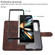 Heart Pattern Skin Feel Leather Phone Case for Samsung Galaxy Z Fold5 5G - Brown