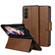 SULADA All-inclusive Magnetic Snap Flip Leather Phone Case for Samsung Galaxy Z Fold5 5G - Brown