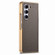 Integrated Film Electroplated Leather Phone Case for Samsung Galaxy Z Fold5 5G - Grey
