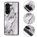 Integrated Glass Film + Leather Flip Phone Case for Samsung Galaxy Z Fold5 5G - Honeycomb Dot Texture