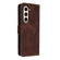 Line Pattern Skin Feel Leather Phone Case for Samsung Galaxy Z Fold5 5G - Coffee