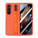 Integrated Film Wrist Grip Leather Phone Case with Pen Slot for Samsung Galaxy Z Fold5 5G - Orange