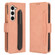 Skin Feel Calf Texture Card Slots Leather Phone Case with Pen Slot for Samsung Galaxy Z Fold5 5G - Pink