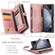 CaseMe 008 Multifunctional Zipper Wallet Phone Leather Case for Samsung Galaxy Z Fold5 5G - Pink