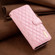 Diamond Lattice Zipper Wallet Leather Flip Phone Case for Samsung Galaxy Z Fold5 5G - Pink