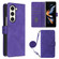 Crossbody 3D Embossed Flip Leather Phone Case for Samsung Galaxy Z Fold5 5G - Purple