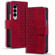 Business Diamond Buckle Leather Phone Case with Lanyard for Samsung Galaxy Z Fold5 5G - Wine Red