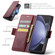 CaseMe 023 Butterfly Buckle Litchi Texture RFID Anti-theft Leather Phone Case for Samsung Galaxy Z Fold5 5G - Wine Red