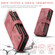 CaseMe C30 Multifunctional Card Slots Zipper Phone Leather Phone Case for Samsung Galaxy Z Fold5 5G - Red