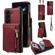 Crossbody Lanyard Zipper Wallet Leather Phone Case for Samsung Galaxy Z Fold5 5G - Wine Red