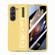 Integrated Film Wrist Grip Leather Phone Case with Pen Slot for Samsung Galaxy Z Fold5 5G - Yellow