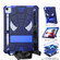 Spider Texture Silicone Hybrid PC Tablet Case with Shoulder Strap for iPad Pro 11 - Navy Blue + Blue