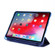 Multi-folding Horizontal Flip PU Leather + Shockproof Airbag TPU Tablet Case with Holder & Pen Slot & Wake-up / Sleep Function for iPad Pro 11 - Dark Blue
