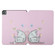 Dual-folding Coloured Drawing Voltage Horizontal Flip PU Leather Tablet Case with Holder & Sleep / Wake-up Function for iPad Pro 11 - Butterfly Cat