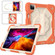 Contrast Color Robot Shockproof Silicone PC Tablet Case with Holder & Shoulder Strap for iPad Pro 11 - Coral Orange Beige