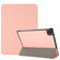 3-folding Skin Texture Horizontal Flip TPU + PU Leather Tablet Case with Holder for iPad Pro 11 - Pink