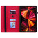 Skin Feel Solid Color Zipper Smart Leather Tablet Case for iPad Pro 11 - Red