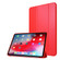 3-folding Horizontal Flip PU Leather + Honeycomb TPU Shockproof Tablet Case with Holder for iPad Pro 11 - Red