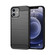 Brushed Texture Carbon Fiber TPU Case for iPhone 12 - Black